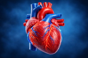 A medical visualization of the heart, showing why exercise is vital for cardiovascular health.