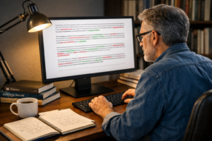 A seasoned writer performing deep research and editing to ensure accuracy for AI search.
