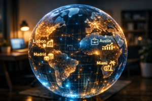 A global visualization of the 2026 Remote Work Tax & Residency Audit connections.