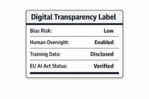A digital transparency label as a tool for navigating the 2026 EU-US AI Rights Gap: What Consumers Need to Know.