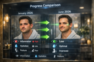 A visual demonstration of longitudinal tracking using the Longevity Mirror Health Diagnostic Protocol.