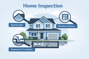 A checklist infographic for home inspections.