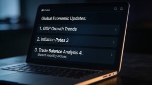 An interactive artificial intelligence chatbot platform providing a detailed news summary to a user.