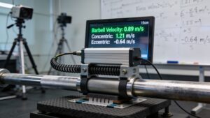 A velocity-based training device illustrating autoregulated periodization training frameworks in elite sports.