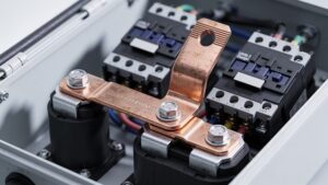 Internal electrical wiring and terminal connections assessed in Level 2 EV home charger buying guide solutions.