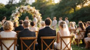 Elegant small dinner table set for an intimate micro-wedding celebration"